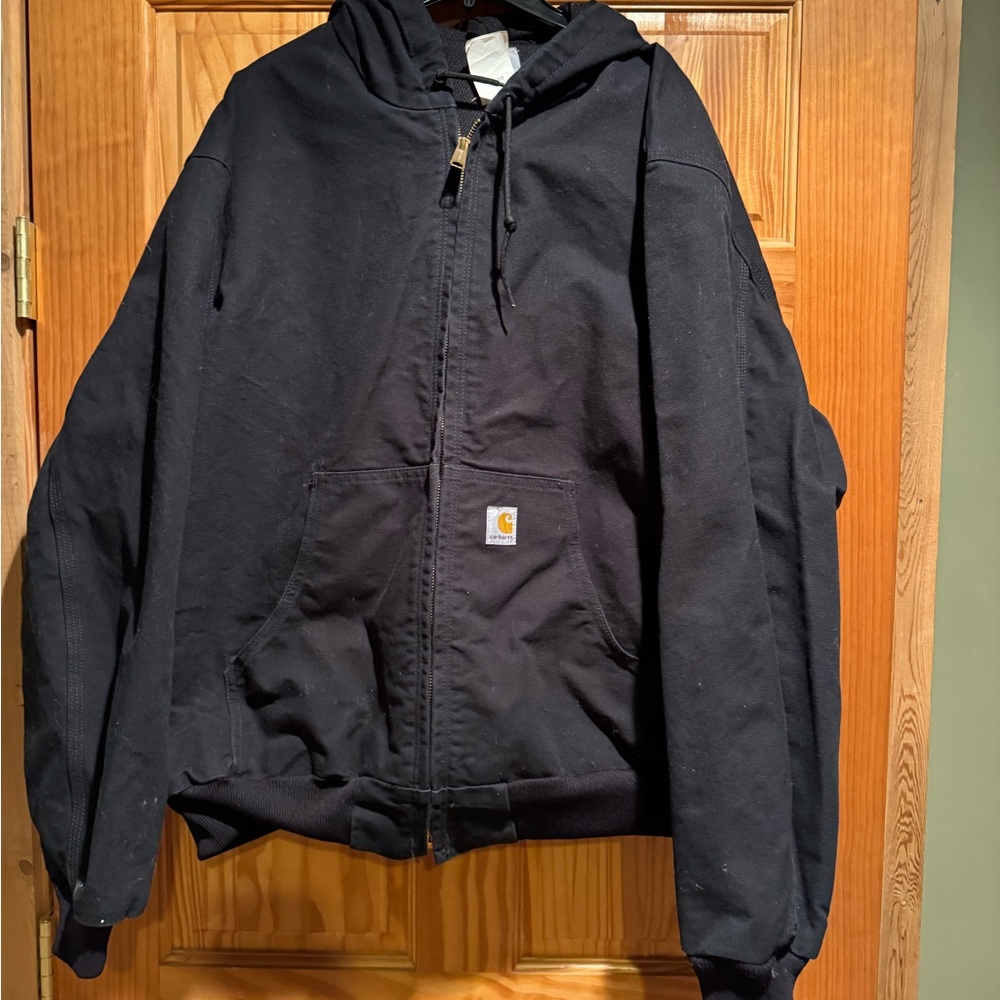 Carhartt Men's Size 2XL Black Insulated Hooded Performance Coat